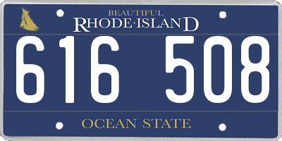 RI license plate 616508