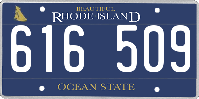 RI license plate 616509