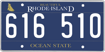 RI license plate 616510