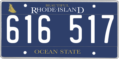 RI license plate 616517