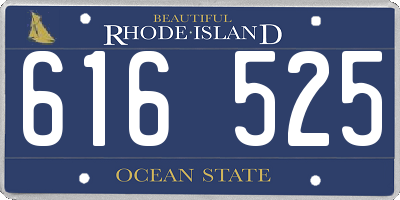 RI license plate 616525