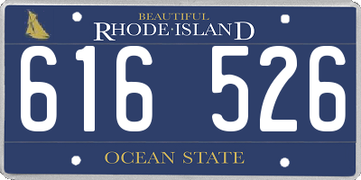 RI license plate 616526