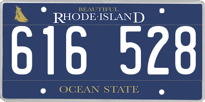 RI license plate 616528