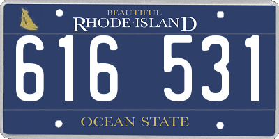 RI license plate 616531