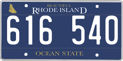 RI license plate 616540