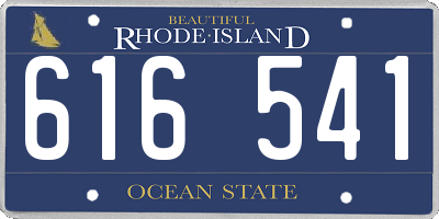 RI license plate 616541