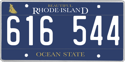 RI license plate 616544