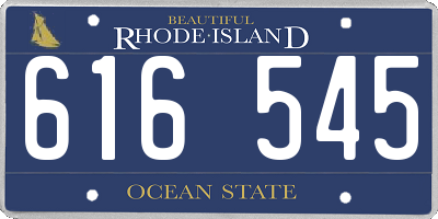 RI license plate 616545