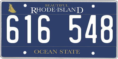 RI license plate 616548