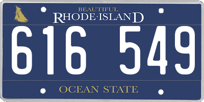 RI license plate 616549