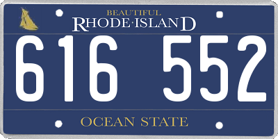 RI license plate 616552