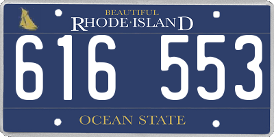 RI license plate 616553