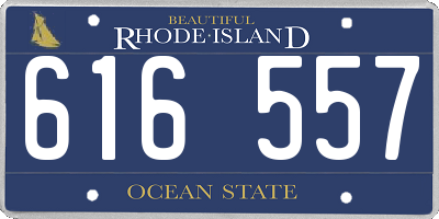 RI license plate 616557