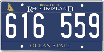 RI license plate 616559