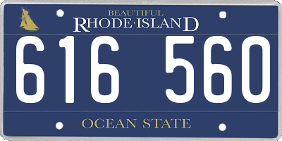 RI license plate 616560
