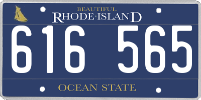 RI license plate 616565
