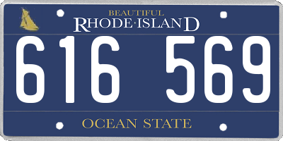 RI license plate 616569