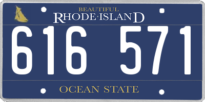 RI license plate 616571