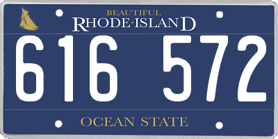 RI license plate 616572