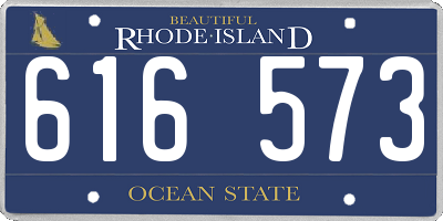 RI license plate 616573