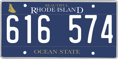 RI license plate 616574