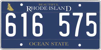 RI license plate 616575