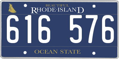 RI license plate 616576