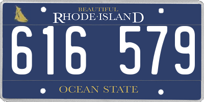 RI license plate 616579