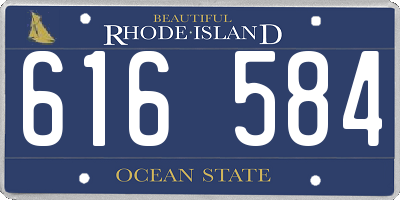 RI license plate 616584