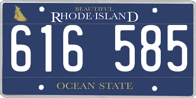 RI license plate 616585