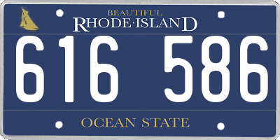 RI license plate 616586