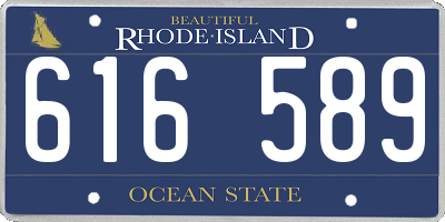 RI license plate 616589