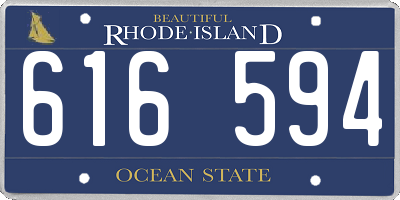 RI license plate 616594