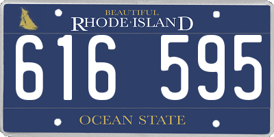 RI license plate 616595