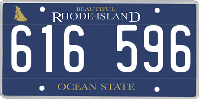RI license plate 616596