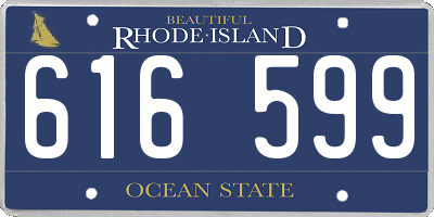 RI license plate 616599