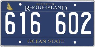 RI license plate 616602