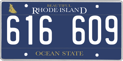 RI license plate 616609