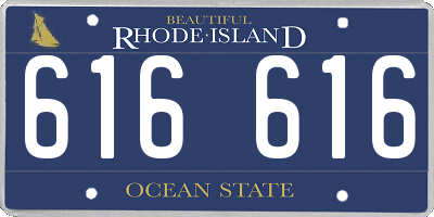 RI license plate 616616