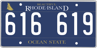 RI license plate 616619