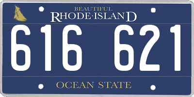 RI license plate 616621