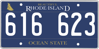 RI license plate 616623