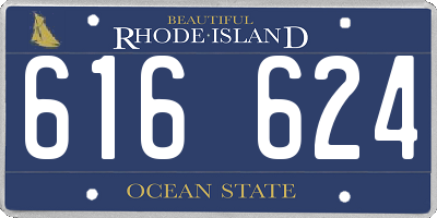 RI license plate 616624
