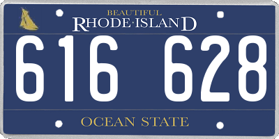 RI license plate 616628