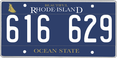 RI license plate 616629