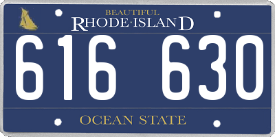 RI license plate 616630