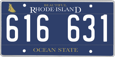 RI license plate 616631