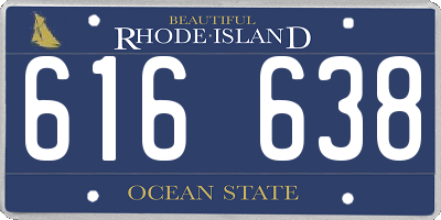 RI license plate 616638