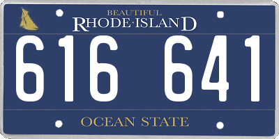 RI license plate 616641