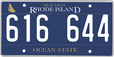 RI license plate 616644
